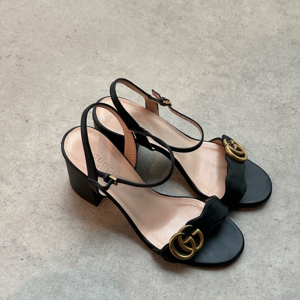 Gucci GG Block Heel Sandals